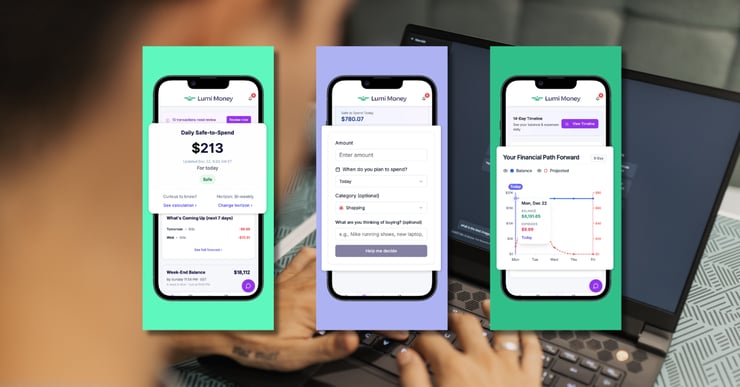 screenshots of the app